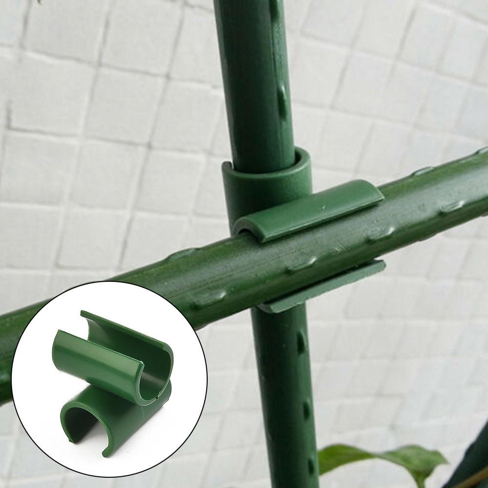 50 шт. Соединительный элемент для опоры растений - 8 мм - для прививки стержней садовой рамы - прочный металл - подходит для внутреннего и наружного садоводства