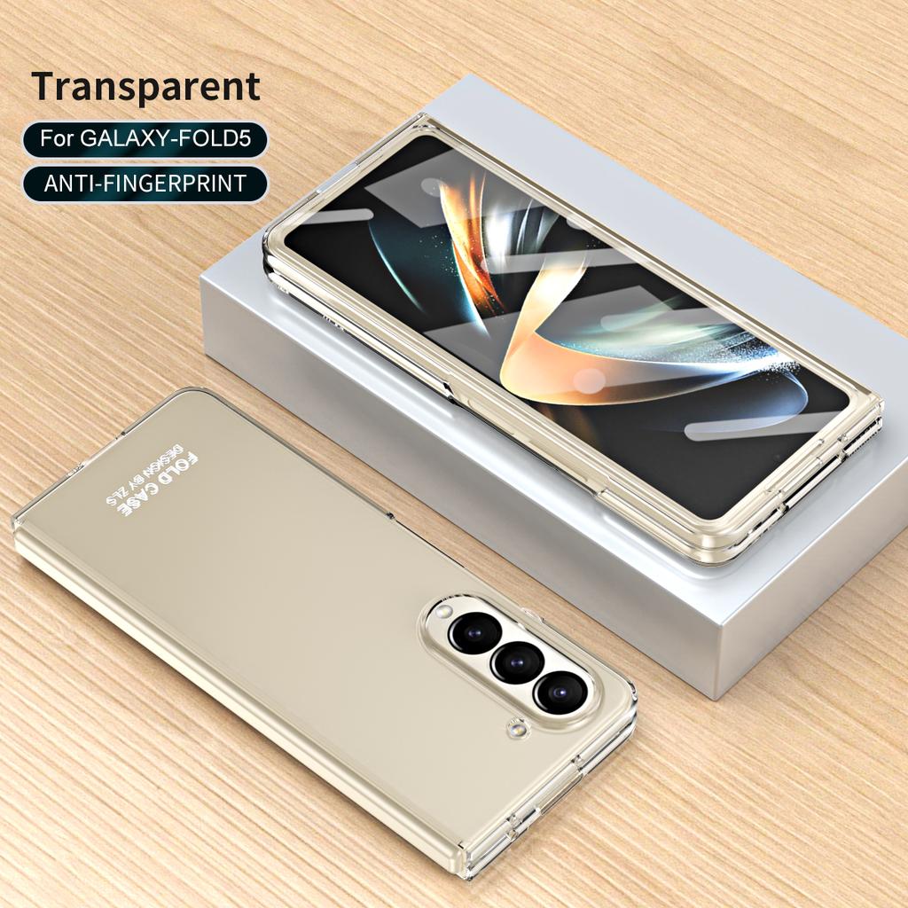 Матовый чехол для Samsung Galaxy Z Fold 5, чехол с шарнирным покрытием Z Fold 4 3 с держателем для ручек, противоударная защита 360, полная защитная крышка
