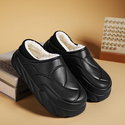 Зимние тапочки мужские уличные водонепроницаемые теплые тапочки-кроссовки женские нескользящие домашние плюшевые тапочки обувь на толстой платформе