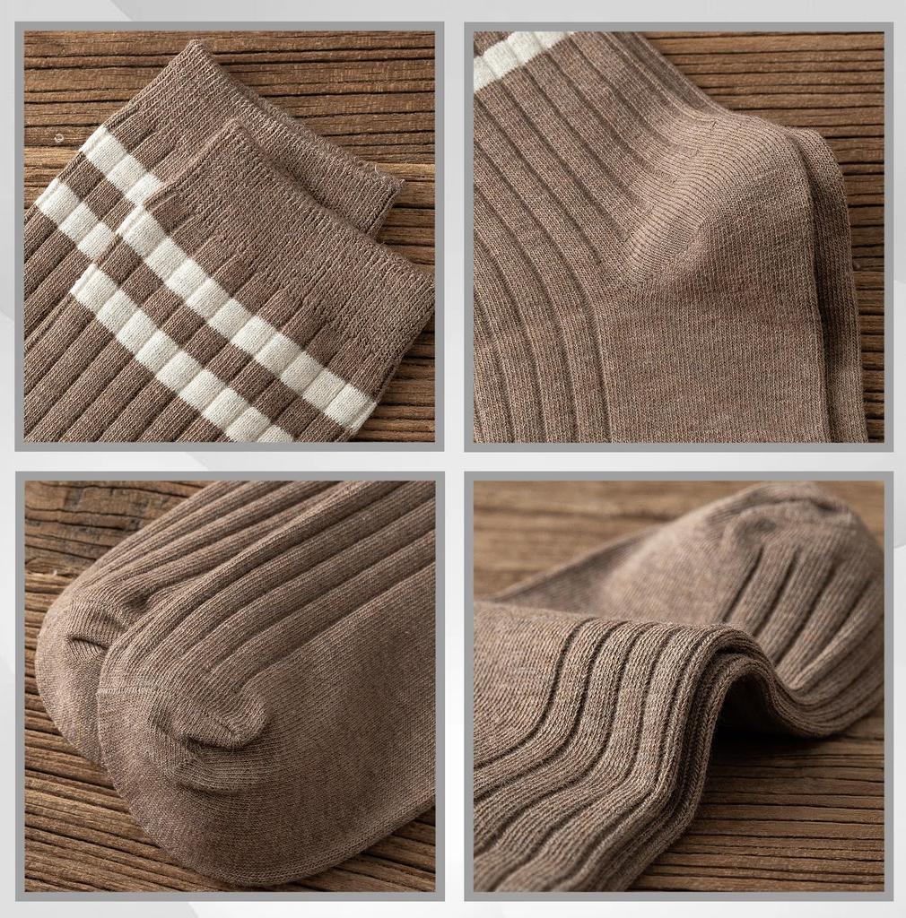 Цветной хлопок 7 пар спортивных повседневных черных зимних носков среднего размера [Tersila] для мужчин, комплект, носки, стильные, носки, мужская обувь, носки, толстые, дышащие,