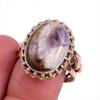 Natural Tiffany Stone Gemstone Two Tone 925 Sterling Silver Gift Ring S.9 G1s16