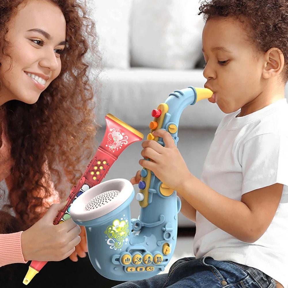 Simulation Kids Instrument Musical Toy Intelligent Development Saxophone Toy  Children/Kids Gifts