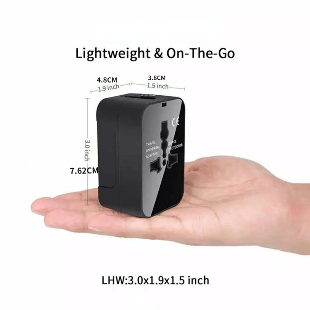 1PC Universal Travel Plug Adapter 2 USB Port World Travel AC Power Charger Adapter AU US UK EU Converter Adapter USB Charger New