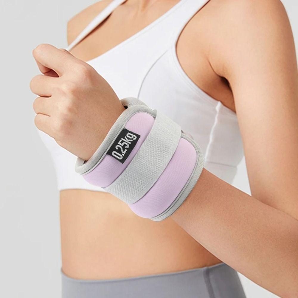 1 Pair Sand Filled Wrist Weight Bracelet Sweat-proof Weight-bearing Fitness Equipment Yoga Training