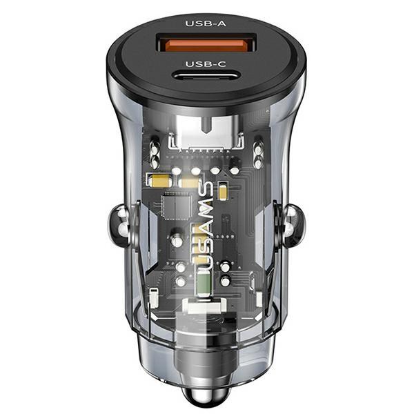 USAMS Lad. alone. 1xUSB+1xUSB-C C32 30WFast Charge black/black CC164CC01 (US-CC164)