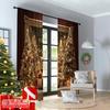 2 шт. 2D плоская печать Рождественские оконные шторы merry christmas11 100% Полиэстер Без электричества Весна Идеально для Праздничных