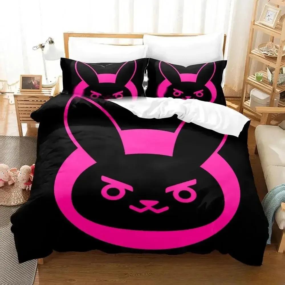 Новый комплект постельного белья Anime D.va Overwatch, пододеяльник, одеяло, комплект постельного белья, наволочка, размер King Queen Twin для мальчиков и девочек взрослых
