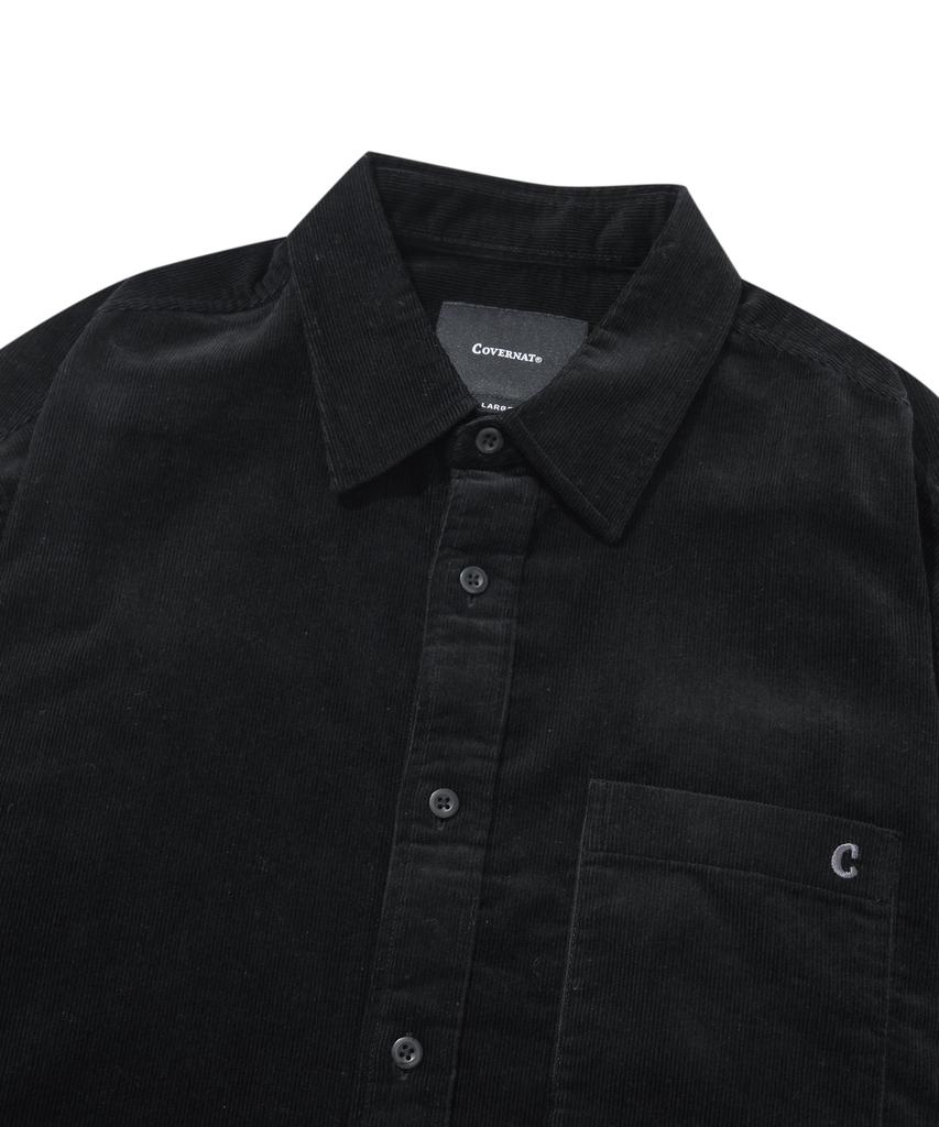COVERNAT Semi-Overfit Corduroy Shirt Black