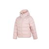 Solid Color Hooded Zipper Pocket Down Jacket Women Jackets Pink DQ5904-601
