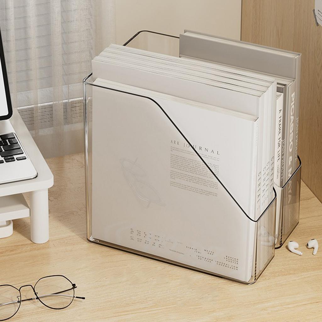 Офисный органайзер для папок Вертикальный органайзер Сортировщики файлов Органайзер для файлов Настольный прозрачный держатель для журналов Настольный органайзер