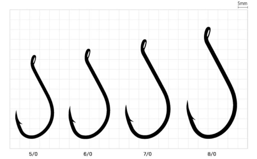 Sasame F-318 Light Beak Hook Black Size 5/0 (5856)