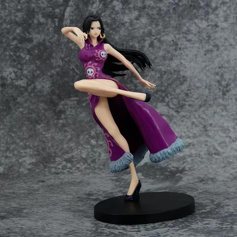 Фигурки Игрушки Аниме One Piece для Взрослых GK Змеиная Принцесса Боа Хэнкок Фигурка Действия 21 см Сексуальная Девушка в Ципао Кукла Фигурки Статуя# Col