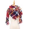 Spring Autumn Winter Shawl Ladies Plaid Triangle Scarf