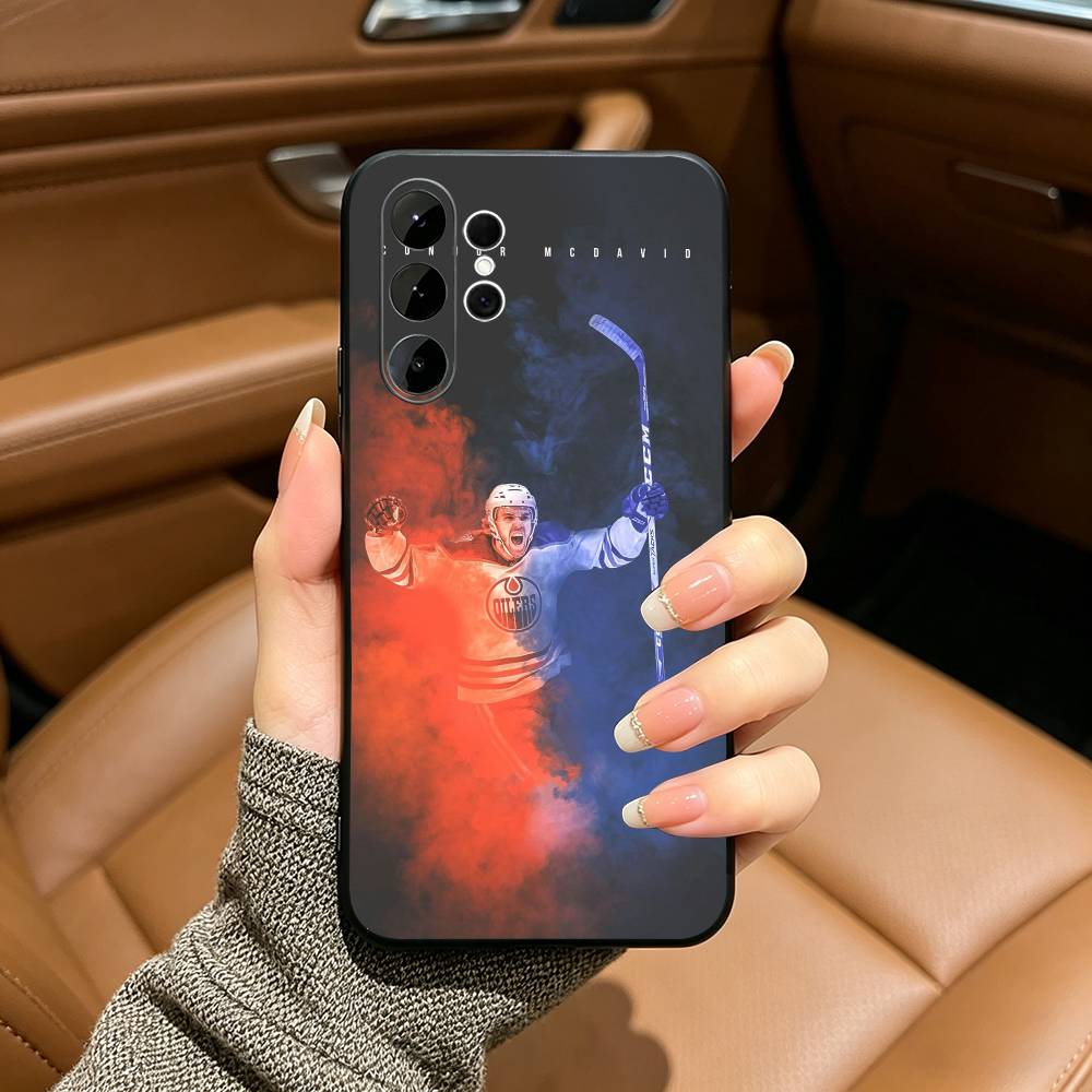 Черный чехол из мягкого силикона C-Connor McDavid 97 для Samsung Ultra S25, S24, S21, S22, S23, S30, Plus, FE, Lite