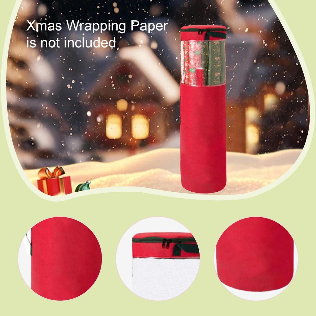 Wrapping Paper Storage Bag Christmas Wrapping Paper Holder Gift Wrapping Organizer for Christmas, Birthday, Halloween, Under Bed
