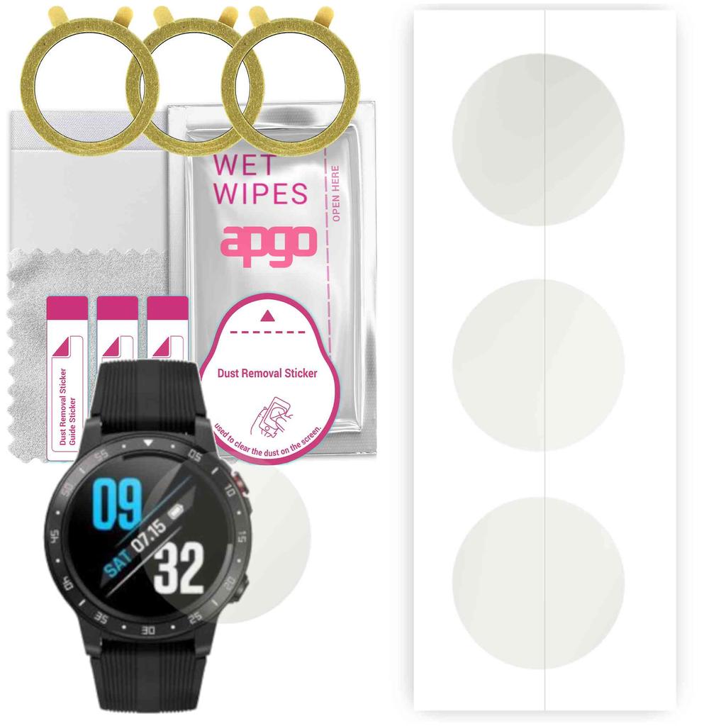 3x Apgo Hydrogel Matte Screen Protector for Maxcom Fit FW37 Argon, Hydrogel Film, Flexible, Soft TPU with Positioning Layer Easy Installation