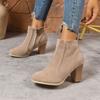 Модные ботильоны на блочном каблуке Осень/Зима 2025 Женские ботильоны на высоком каблуке Женские одинарные ботинки
