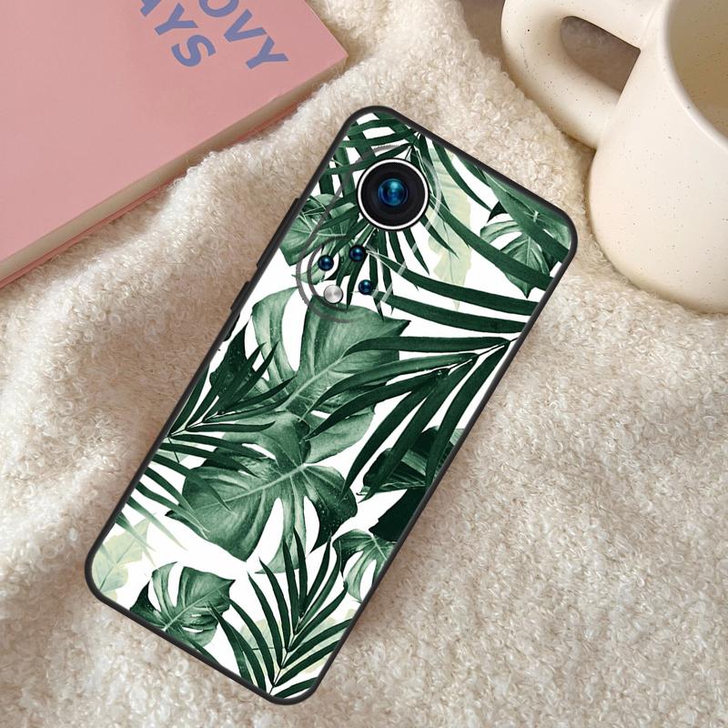 Tropical Green Plant Leaf Case For Honor X9c X8a X8b X9b X9a X8 X9 50 70 90 Lite Honor 200 Lite Magic 5 6 7 Pro Coque
