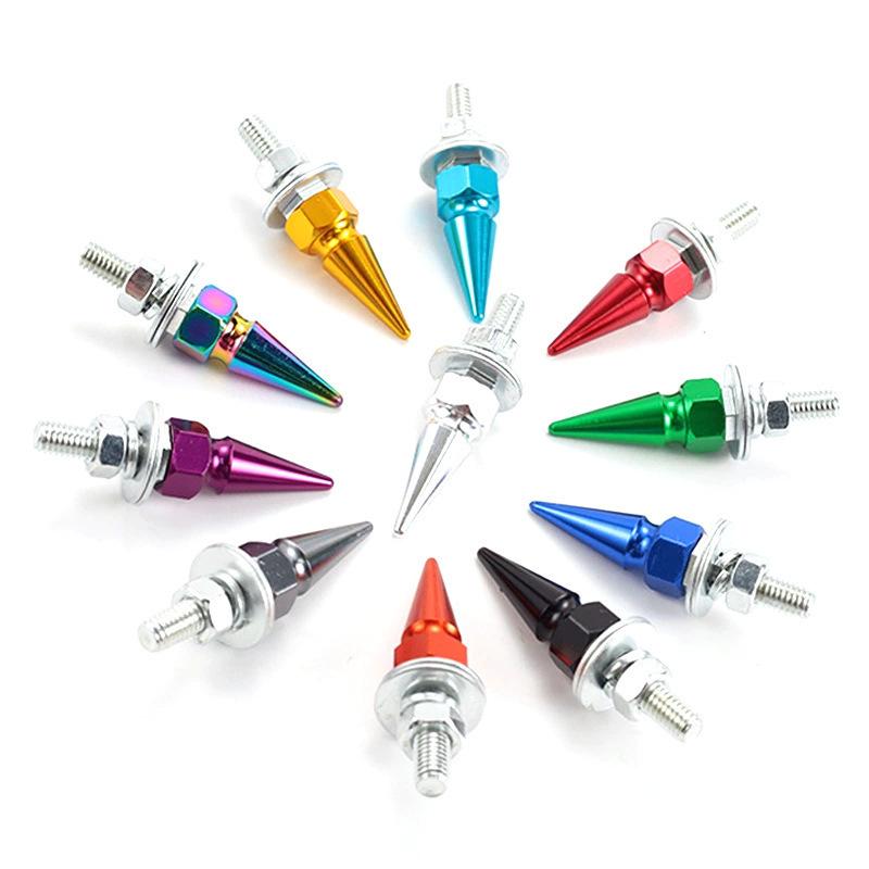 4pcs M6 License Plate Screw Frame Nut Nut Fixing Tool 6-point Pointed Nose Universal Thread Hole Diameter License Plate Number