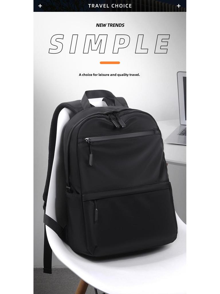 Stylish 14-inch Backpack: Large Capacity for Commuting, School, or Daily Use - Unisex Design Suitable for Junior High Students.