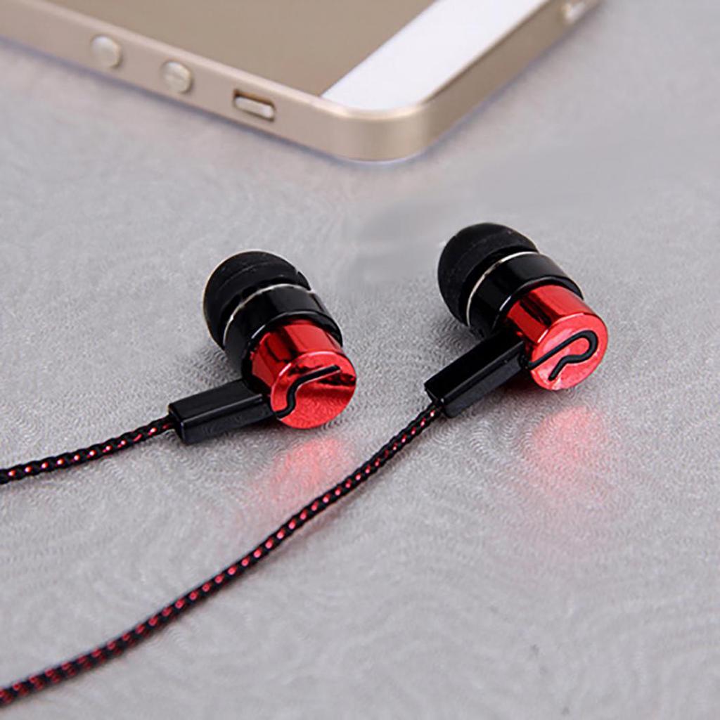 Bass Stereo In-Ear Earphone Wired Headphone Earbud Metal Headset for Phone PC