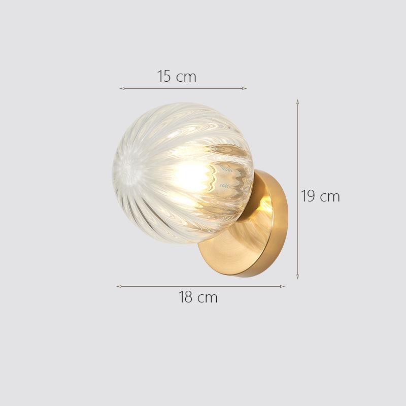 LED Wall Lamps Lighting with Glass Ball for Bedroom Living Room Indoor Wall Lights for Aisle Corridor Interior Wall Sconce