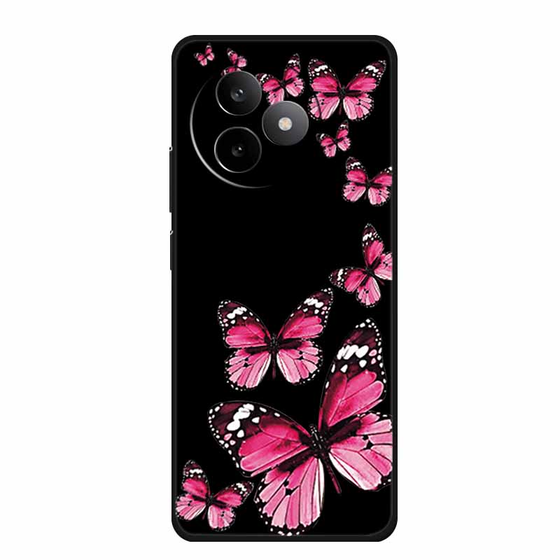 Чехол для телефона Xiaomi Redmi K80 Ultra Чехол Мягкий Черный Силикон Мультяшный Кот ТПУ Funda Для Redmi K 80 Ultra Чехол Coque 6.83" Корпус