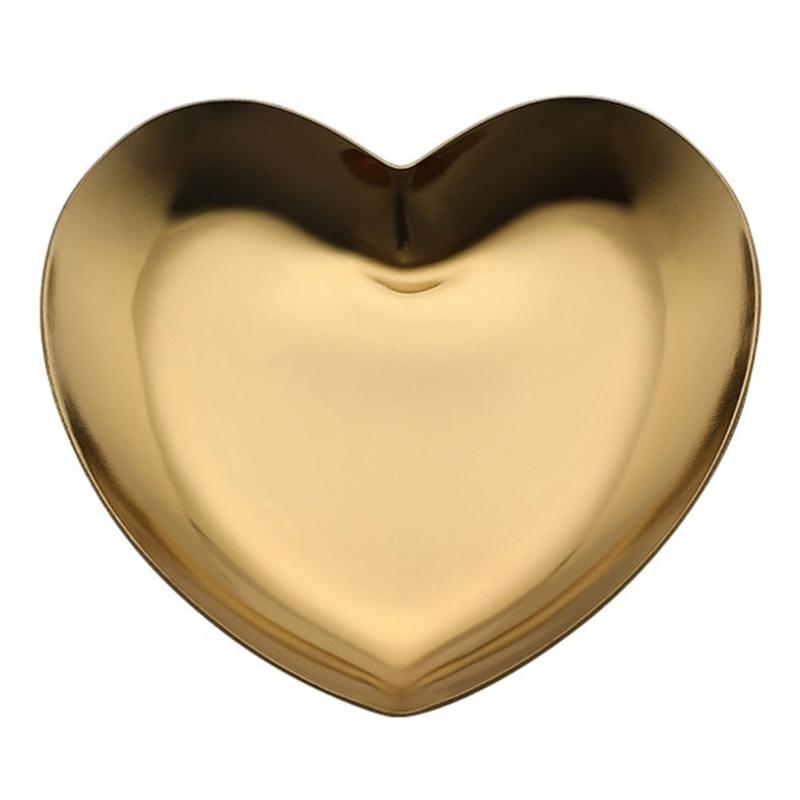 Поднос для украшений в форме сердца, небольшие безделушки, подставка для ключей, органайзеры для сережек, колец, браслетов, часов, ожерелий