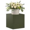 Plant Stand Olive Green 40 x 40 x 40 cm Weather Resistant Steel
