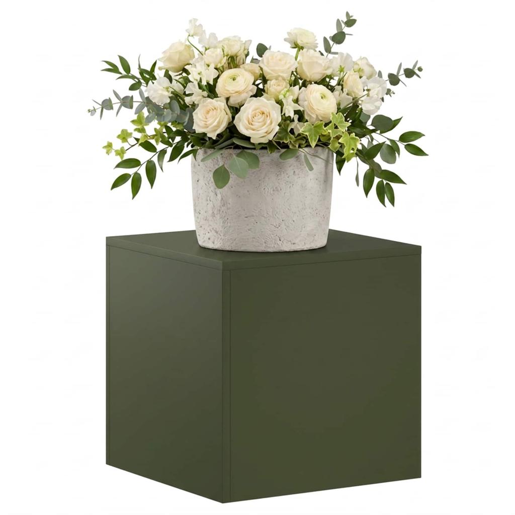 Plant Stand Olive Green 40 x 40 x 40 cm Weather Resistant Steel
