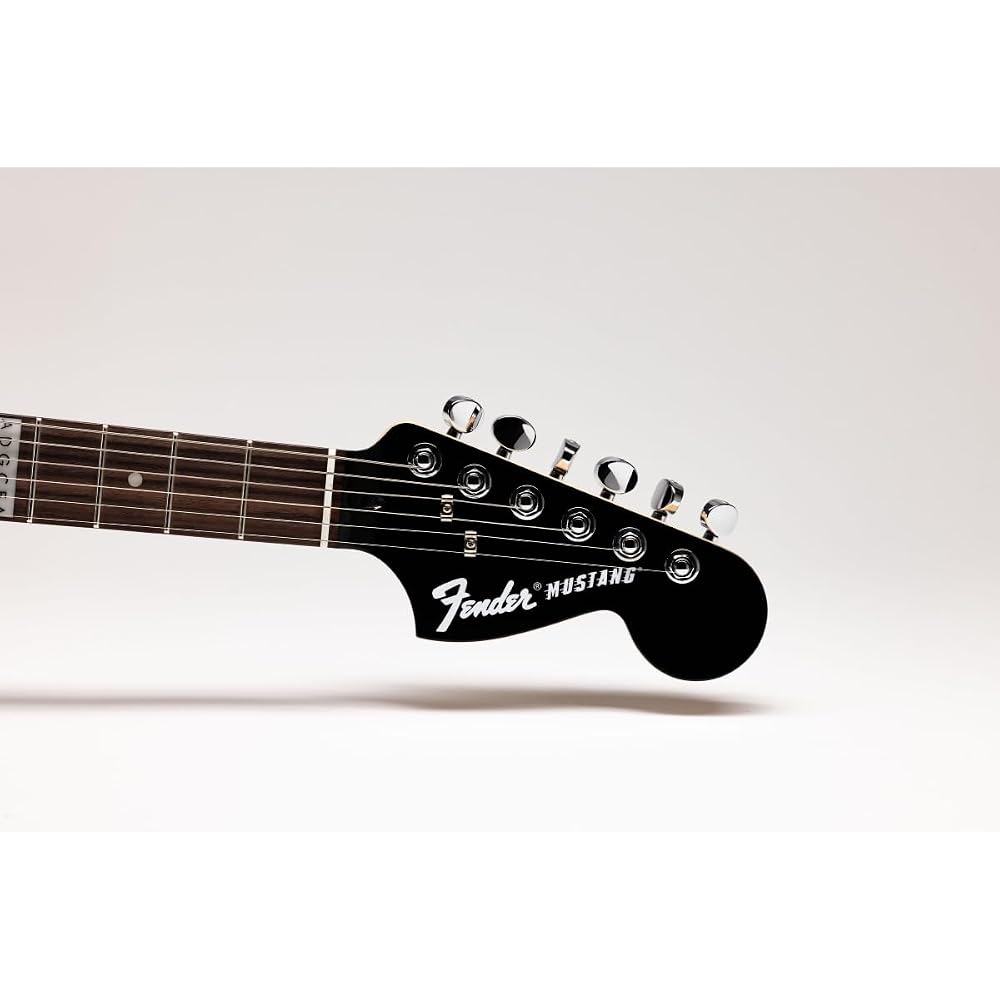 Электрогитара Fender Chilli Beans Moto Mustang®, накладка из палисандра, черная, с мягким чехлом.
