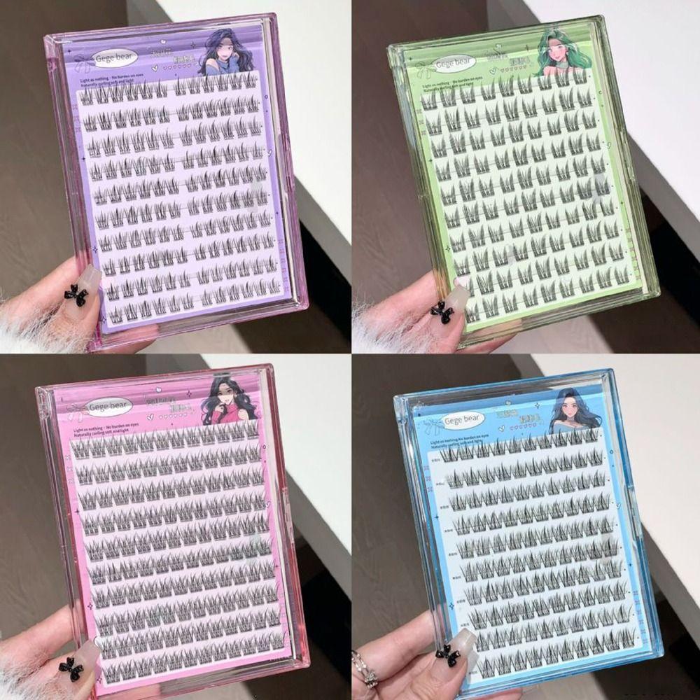 Накладные ресницы без клея Натуральный завиток Пучки ресниц Густые Сегментированные ресницы Наращивание Макияж