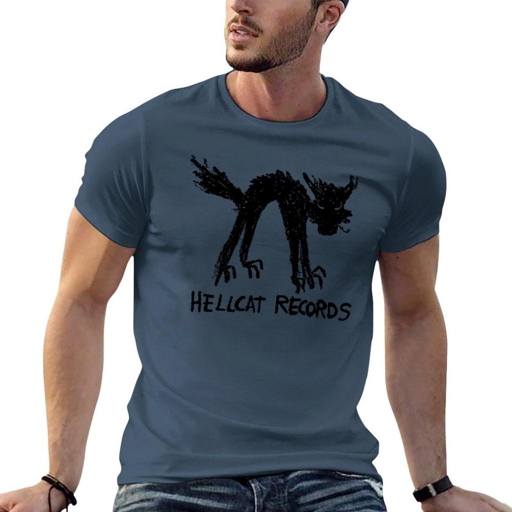 Футболка Hellcat Records Базовая футболка Унисекс футболка Футболка из плотного хлопка