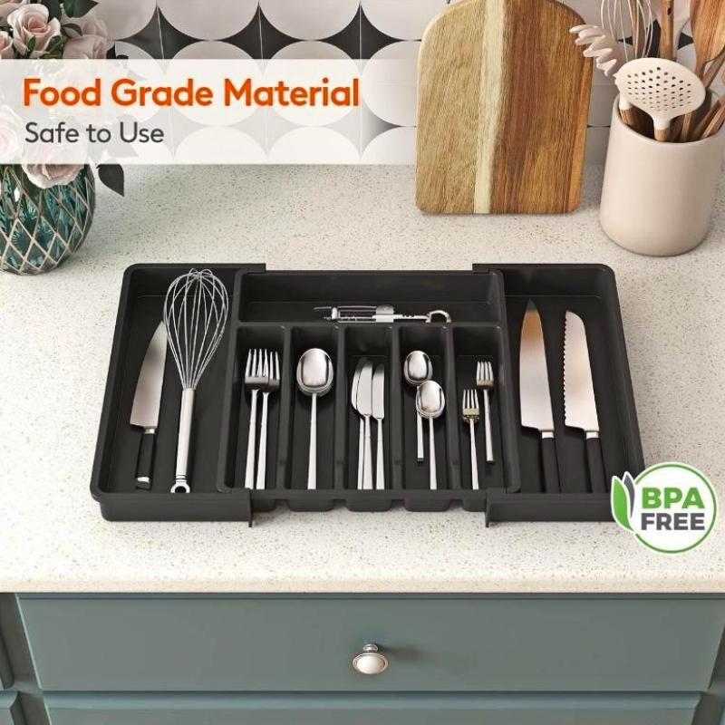 Кухонная мебель для хранения Расширяемый стол Контейнер для хранения посуды для домашнего использования Кухонный контейнер для хранения Органайзер для кладовой