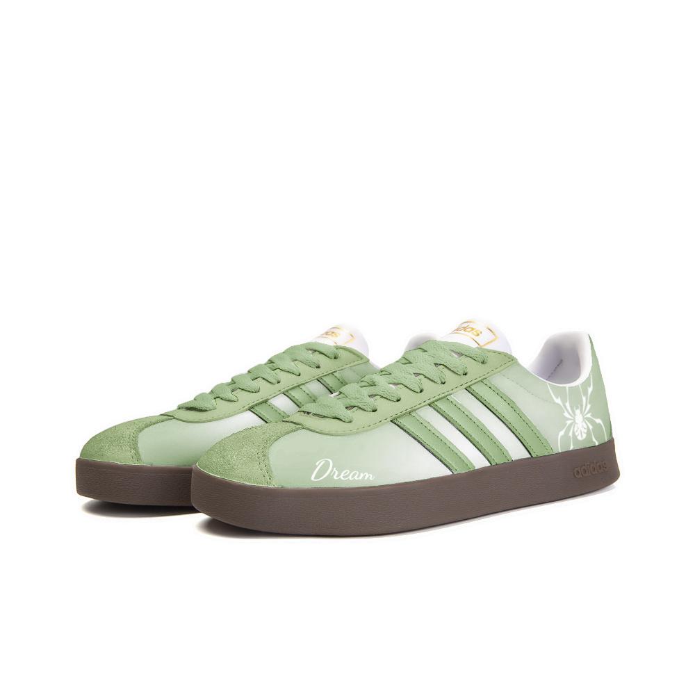 adidas Neo VL Court 2.0 Нескользящие Устойчивые к истиранию Низкие Скейтбордические кроссовки Унисекс Зеленый Белый ID6015(Команда354-)