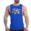 Мужской жилет с круглым вырезом без рукавов для отдыха, бега, спорта, отдыха, анимации, удобный, дышащий, с принтом, модный на четыре сезона