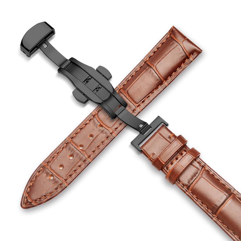 Браслет из натуральной кожи 18/20/22 мм + коробка для Tissot Seiko Samsung Galaxy 4 6 классический ремешок/46 мм/active 2/Huawei GT/2e/3 pro
