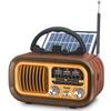 Многофункциональная Bluetooth-колонка Ретро-радио FM AM SW Портативные радиоприемники Солнечные панели Перезаряжаемое Кратковолновое радио Сабвуфер Аудио