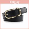 Ladies Color Solid Belt With Simple Alloy Buckle For Casual Office Weekend Looks