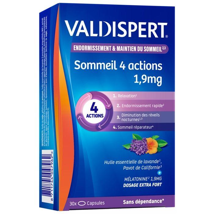 Valdispert Mélatonine 1,9mg 4 Actions 30 Capsules