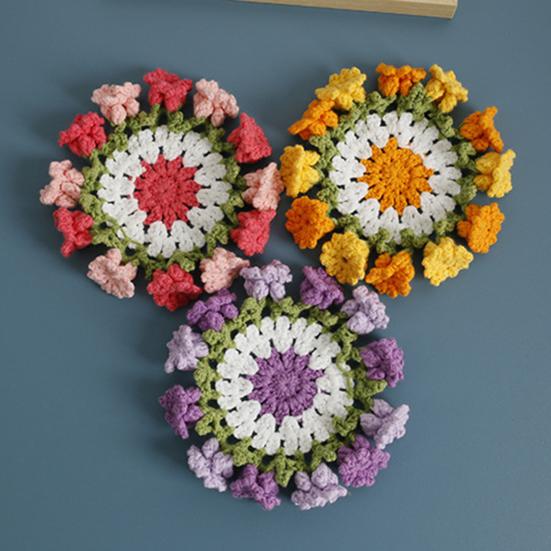 Подставки под стаканы ручной работы «Ландыш», термостойкие подставки под чашки для кофе и чая, 4,7 дюйма, декоративный коврик для напитков ручной работы, домашний декор