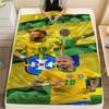 1PC Neymar Jr Patterned Flannel Blanket Suitable For All Seasons for Home Decor Warmth and Comfort Gifts Holiday Present