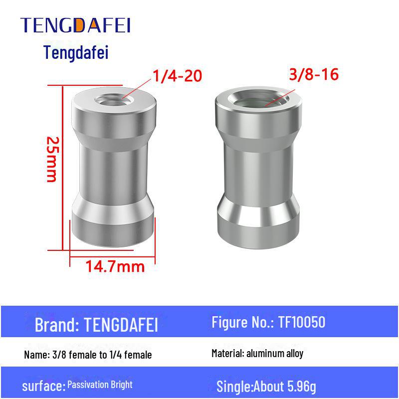 Адаптер для штатива с креплением на стойку для освещения и поворота камеры с резьбой 1/4" на 3/8" на M4/M5/M6/M8