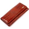 Women's Wallet Made of Patent Leather with Crocodile Effect CANPELLINI 21705 Brown