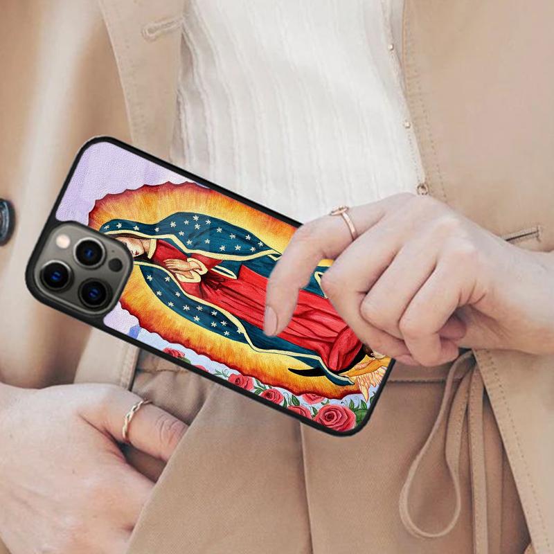 Lady of Roses Guadalupe Magnetic Phone Case For APPLE iPhone 17 Air 16 14 13 12 Pro Max 15 Plus Wireless Charge MagSafe Cover