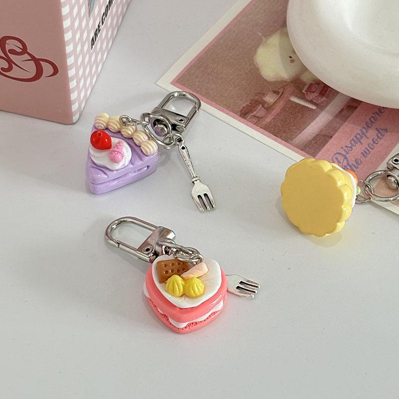 Творческий сладкий десерт торт вилка брелок кулон для женщин мужчин милый имитация еды рюкзак украшения аксессуары подарки