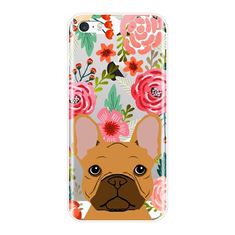 Чехол для телефона для Apple iPhone 4 4S 5 5C 5S SE, силиконовый чехол с цветком, мопс, собака, кошка, фламинго, лиса, олень, мягкая задняя крышка для iPhone 4 5 S
