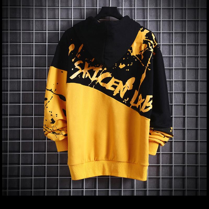 Мужская мода с длинным рукавом в стиле хип-хоп, пуловер с капюшоном, свободный топ, толстовки для пар
