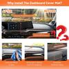 Dash Mat  Fit -2025 Acura MDX, Premium Carbon Fiber Non-Slip Dashboard Protector & Sunshield, UV-Blocking, Anti-Glare, Fade-Resistant (Black)