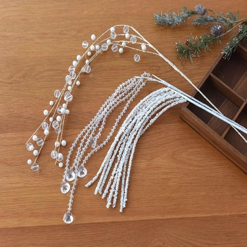 Multi-Beaded Christmas Crystal Spray Pick Artificial Christmas Spray Holiday Wedding Decor
